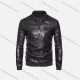 Wholesale Men's Fashion Moto Stand Collar Splicing Zipper Leather Jacket Brown Clothing Wholesale Market Liuhua