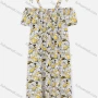Wholesale Women's Casual Cold Shoulder Button Decor Leaf Print Short Dress 9337# preview
