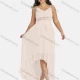 Wholesale Women's Sexy Tie Neck Hollow Out Sleeveless Guipure Lace Cami Maxi Dress 0616# Snow Clothing Wholesale Market Liuhua