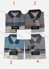 Wholesale Men's Casual Striped Colorblock Short Sleeve Polo Shirt - Liuhuamall