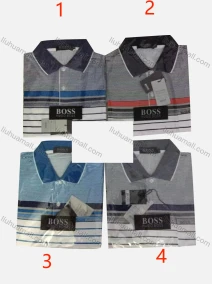 Wholesale Men's Casual Striped Colorblock Short Sleeve Polo Shirt, LIUHUA CLOTHING WHOLESALE