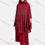 Wholesale Women's Vintage Islamic Rhinestone Appliques Muslim Hijab Ruffle Trim Abaya Dress preview