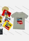 Wholesale Boy's Casual Letter Print Round Neck Short Sleeve Tee - Liuhuamall