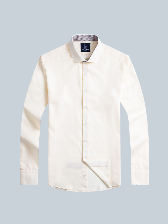 Men's Formal Plain Collared Long Sleeve Button Down Shirts, Clothing Wholesale Market -LIUHUA, Men, Men-s-Tops, Men-s-Hoodies-Sweatshirts