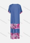 Wholesale Women's Casual Crew Neck Short Sleeve Leopard Denim Dress With Scarf - Liuhuamall