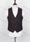Wholesale Men's Plain Two Button Flap Pockets Single Breasted Blazer & Vest & Suit Pants 3-Piece Suit Sets OG2207-X7147# - Liuhuamall
