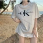Wholesale Women's Casual Letter Print Round Neck Half Sleeve Tee 1007# preview