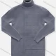 Wholesale Men's Casual Plain Turtleneck Long Sleeve Sweater Dim Gray Guangzhou Clothing Wholesale Market & Suppliers -LIUHUAMALL