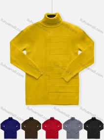 Wholesale Men's Casual Plain Turtleneck Long Sleeve Sweater, LIUHUA CLOTHING WHOLESALE