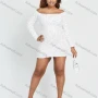 Wholesale Women's Sexy Off Shoulder Zip Back Club Bodycon Mini Dress preview
