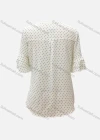 Wholesale Women's Casual Polka Dot Floral Embroidery Round Neck Layered Sleeve Blouse - Liuhuamall