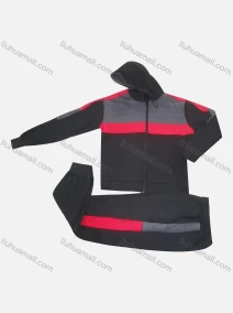 Wholesale Kid's Casual Striped Colorblock Long Sleeve Zipper Hoodie & Elastic Waist Ankle Length Jogger 2 Piece Set, LIUHUA CLOTHING WHOLESALE