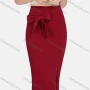 Wholesale Women's Causal Plain Tie Front Side Slit High Waist Bodycon Skirt preview