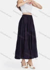 Wholesale Women's Casual High Waist Elastic Waist Tiered Pleated Skirt 56071# - Liuhuamall