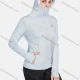 Wholesale Women's Sporty Hooded Windproof Slim Fit Dual Pockets Long Sleeve Jackets 1389-Gray# Gray Clothing Wholesale Market Liuhua