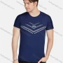 Wholesale Men's Athletic Sporty Breathable Striped Round Neck Short Sleeve Tee 219# preview