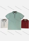 Wholesale Men's Casual Short Sleeve Button Front Striped Trim Polo Shirts - Liuhuamall