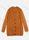 Wholesale Women's Winter V Neck Plain Button Up Rib-Knit Duel Pocket Cardigan - Liuhuamall