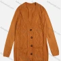 Wholesale Women's Winter V Neck Plain Button Up Rib-Knit Duel Pocket Cardigan preview