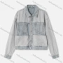 Wholesale Women's Casual Patchwork Long Sleeve Button Down Patch Pockets Denim Jacket B002# preview