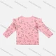 Wholesale Girl's Spring 100%Cotton Round Neck Allover Print Ruffle Trim Long Sleeve Tee Pink Guangzhou Clothing Wholesale Market & Suppliers -LIUHUAMALL