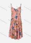 Wholesale Women's Sleeveless Spaghetti Strap A Line Pleated Cami Dress - Liuhuamall