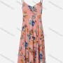 Wholesale Women's Sleeveless Spaghetti Strap A Line Pleated Cami Dress preview