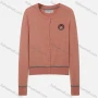 Wholesale Women's Casual Crew Neck Button Down Knit Crop Cardigan 8128# preview