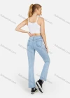 Wholesale Women's Plain High Waist Slant Pocket Flared Leg Casual Jeans - Liuhuamall