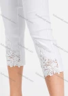 Wholesale Women's Fall Lace Appliques Skinny Capris Pants - Liuhuamall
