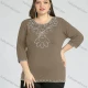 Wholesale Women's Plus Size Round Neck Short Sleeve Embroidery Casual Top 5# Clothing Wholesale Market Liuhua