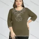 Wholesale Women's Plus Size Round Neck Short Sleeve Embroidery Casual Top 7# Clothing Wholesale Market Liuhua