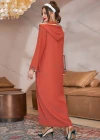 Wholesale Women's Arabic Dubai Muslim Islamic Hooded Split Front Rhinestone Embroidery Maxi Robe Abaya Dress A806# - Liuhuamall