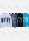 Wholesale Men's 100%Cotton Casual Letter Print Round Neck Long Sleeve T-Shirt - Liuhuamall