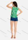 Wholesale Women's Casual Leaves Print V Neck Tank Top - Liuhuamall