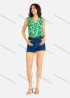 Wholesale Women's Casual Leaves Print V Neck Tank Top - Liuhuamall