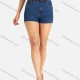 Wholesale Women's Casual Plain Short Skinny Fit Jean Shorts Dark Blue Clothing Wholesale Market Liuhua