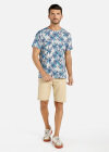 Wholesale Men's Casual Tropical Print Round Neck Short Sleeve Vacation T Shirt - Liuhuamall