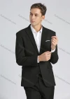 Wholesale Men's Formal Slim Fit Plain Lapel One Button Flag Pockets Business Suit Jacket & Waistcoat 3-Piece Set - Liuhuamall