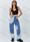 Wholesale Women's Casual Distressed Pockets High Waist Denim Pants 2021941# - Liuhuamall