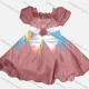 Wholesale Girls Lovely Square Neck Cap Sleeve 3D Floral Rhinestone Appliques Ruched Tiered Ruffle Trim Dress 16# Clothing Wholesale Market Liuhua