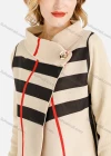 Wholesale Women's Casual Collar Button Detail Rib-Knit Color Block Striped Set - Liuhuamall