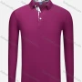 Wholesale Men's Casual Slim Fit Plain Long Sleeve Polo Shirt 105B# preview
