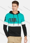 Wholesale Men's Casual Long Sleeve Colorblock Letter Print Drawstring Hooded Sweatshirts - Liuhuamall