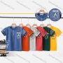 Wholesale Boy's Casual Letter Print Round Neck Short Sleeve Modal Cotton Tee preview