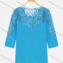 Wholesale Women's Casual Plain Embroidered Rhinestone Round Neck Blouse preview