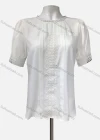 Wholesale Women's Casual Crew Neck Short Sleeve Appliques Knit Blouse - Liuhuamall