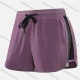 Wholesale Women's Athletic Workout Plain Drawstring Mesh Splicing Elastic Waist Shorts 0207# Purple Clothing Wholesale Market Liuhua