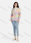 Wholesale Women's Casual Colorblock Cable Knit Buttons Down Long Sleeve Knit Cardigan 03# - Liuhuamall