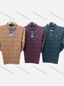 Wholesale Men's Casual Striped Long Sleeve Polo Shirt 2329#, LIUHUA CLOTHING WHOLESALE